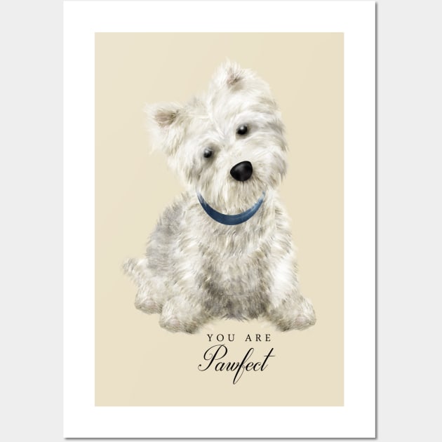 Cute Pawfect Westie Wall Art by Lucia